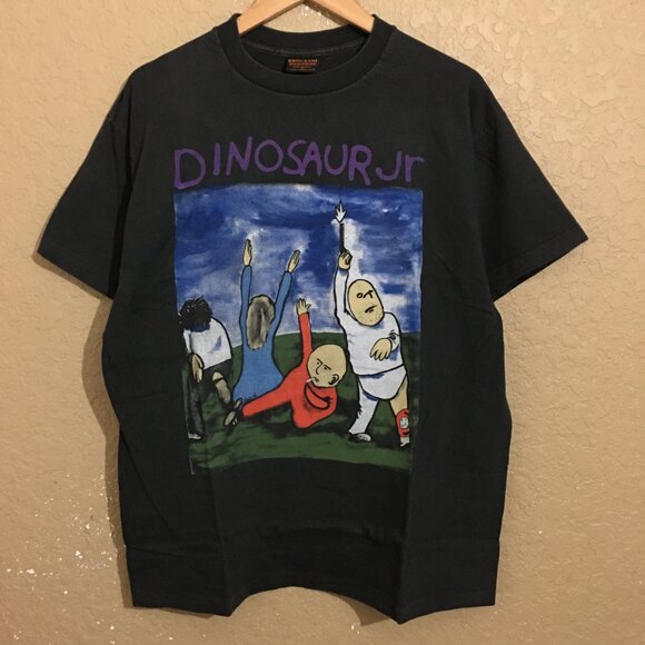 Dinosaur Jr Kids with Guns Tour T-Shirt Large (Tag XL) Faded Black - Picture 1 of 6